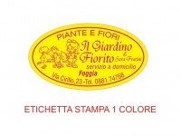 Etichette adesive per fioristi, fiorai e vivaisti (mm 44X25)  (cod.11G)